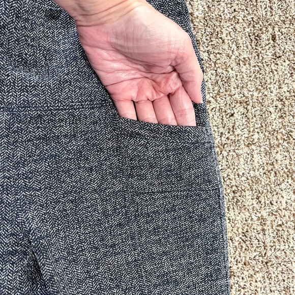 EUC Athleta Metro High Waist Heathered Navy Herringbone Leggings size XS - Picture 4 of 10